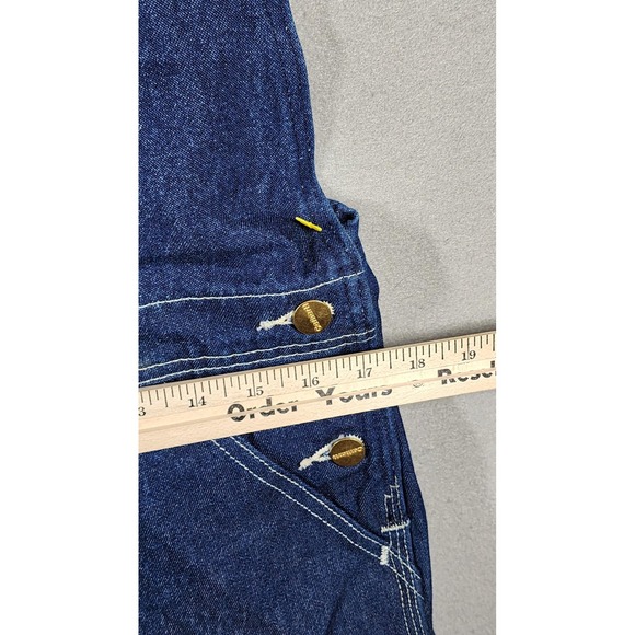 Vintage Carhartt Denim Bib Overalls Mens 32 Blue Workwear Carpenter Utility - Picture 3 of 16